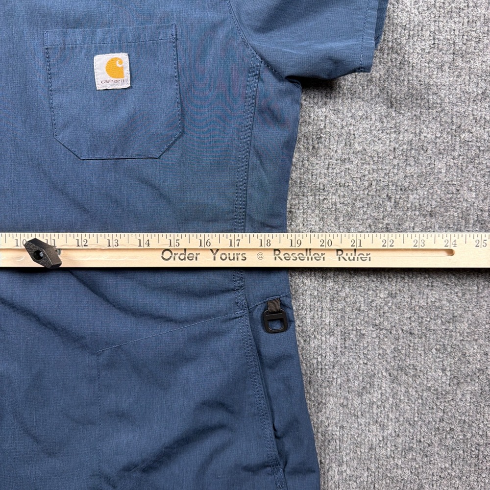 Carhartt Scrub Top Women Size S Blue Force Modern Fit V-Neck Ripstop - Picture 13 of 14
